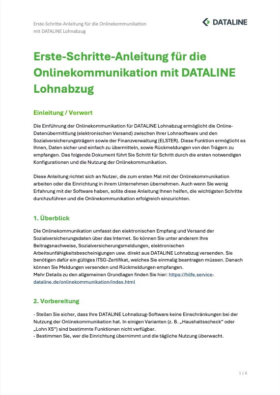 Preview-ErsteSchritteOnlinekommunikationMitDATALINE